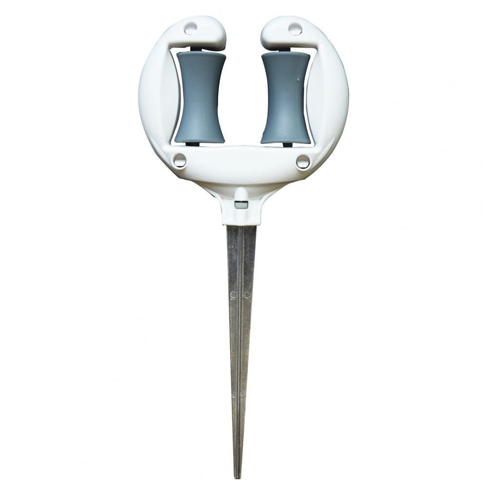 Guida for tubo da giardino in ferro Chiodo Posizionamento del dell'acqua Tenendo il rullo Testa appuntita Accessori for l'irrigazione antiscivolo per cortile, bordi sentieri(White6pc)