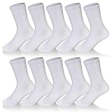 AMENLAN Kids Classics Crew Socks 10 Pairs Child Boy Girls Athletic Cotton Basic School Uniform Breat