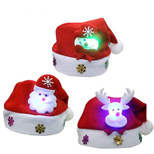 CNluca Chapéu vermelho macio de pelúcia natal para bebê adulto boné de natal para ano novo decoração