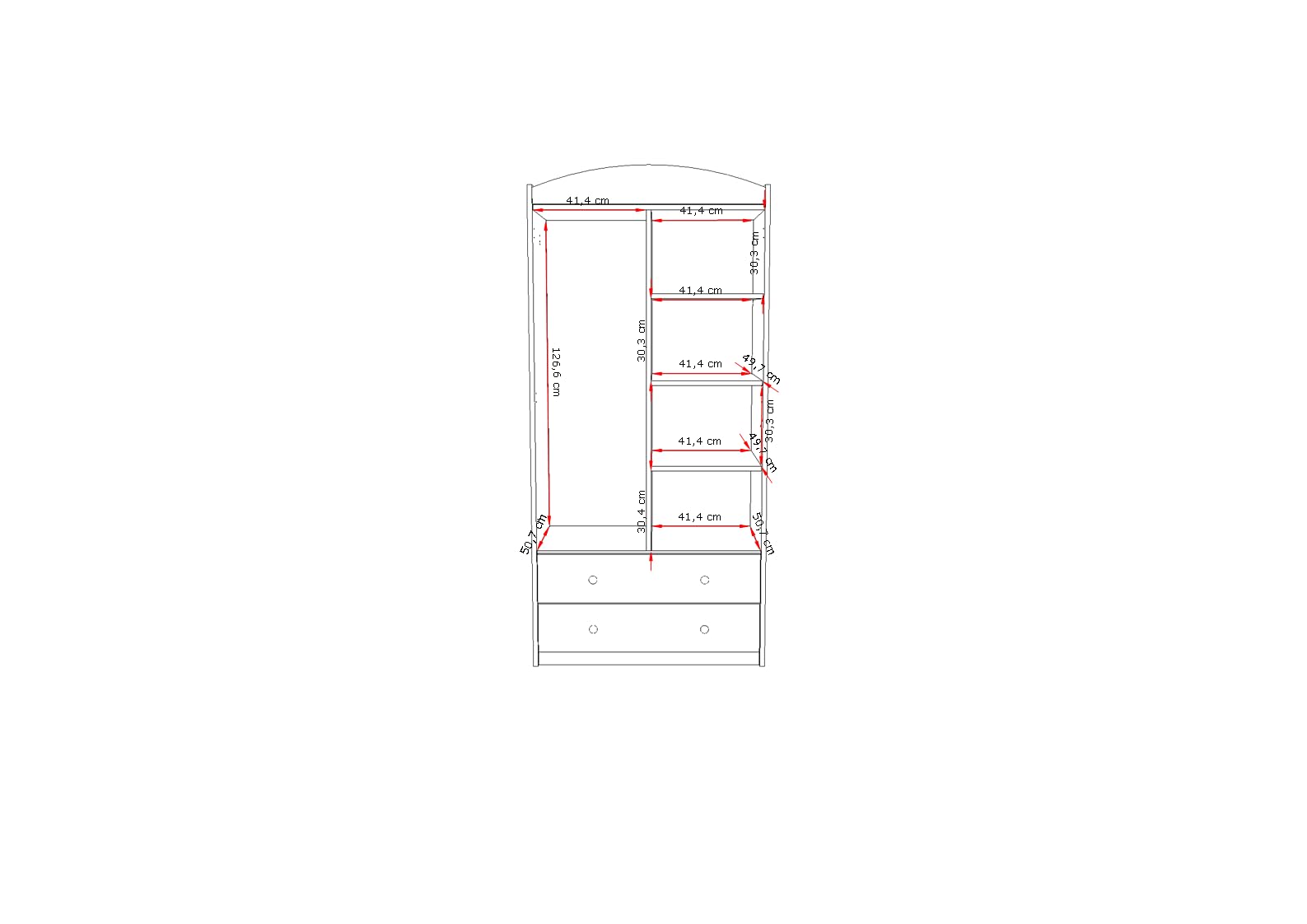 BDW - Armoire pour Enfants - Motif Super Hunde - Armoire de Rangement pour Chambre d'Adolescent, Chambre d'enfant - Imprimés de Couleurs Sûres - 187x88x54 cm - Bleu - L'équipe