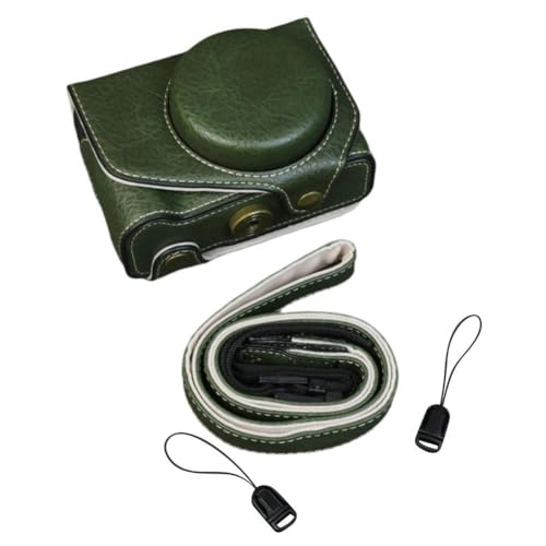 レトロPUレザーカメラバッグハードケースカバ PowerShot V1用保護ケースPowerShot V1アクセサリー用