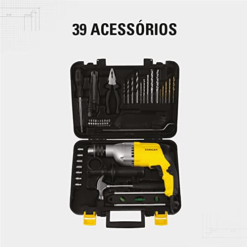 STANLEY Kit Furadeira de Impacto de 1/2 pol. (13mm) 800W 127V STDH8013KA