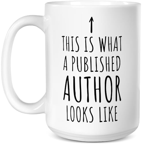Image of Yanprint Funny Gifts For Author, Writer Coffee Mug, Humorous Birthday Thanksgiving Christmas Gifts For Author Writer 15 OZ Tea Cup