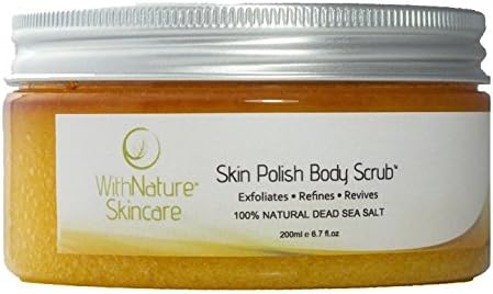 Skin Polish Salt Scrub (200ml) with real aromatherapy oils, by WithNature Skincare