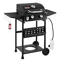 RYHOFOUD 2-Burner Propane Gas Grill with Side Burner, Lid and Hooks