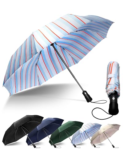 Chakipee Ombrello Pieghevole Pioggia da Viaggio Antivento - Ombrelli Portatile