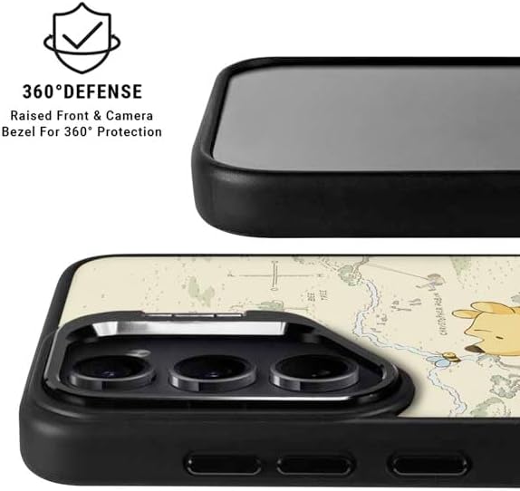 Skinit Kickstand Phone Case Compatible with Galaxy S24 FE - Officially Licensed Disney Winnie The Pooh Hundred Acre Wood Design