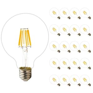 G95 LED Edison gloeilamp E27, 220 V Retro gloeilamp 8 W (vervangt 40 W) niet dimbaar vintage Squirrel kooi stijl LED…