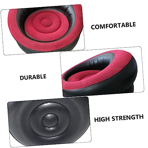 Sofá de aire portátil Luxshiny de PVC rojo para exteriores 8