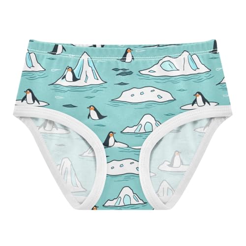 ZZKKO Cute Penguins Girls Underwear Toddler Panties for Girls Comfort Brief Size 8Y