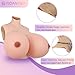 ROANYER Inflatable Silicone Breast Forms,Realistic Fake Boobs, DHZ Cup Breastplate for Crossdresser, Transgender, Drag Queen (Z Cup - Natural)