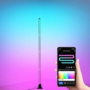 Floor Lamp, Modern style, Color Changing, Corner Lamp with WiFi App Control, 64+ Scene Mode, Creative DIY Mode, Music…