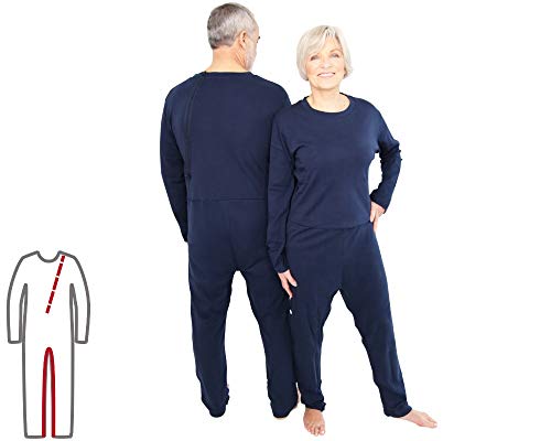 Pflegeoverall für Frauen und Männer; relax lang mit Bein- und Rückenreißverschluss; Demenz Overall; ActivePro (S)