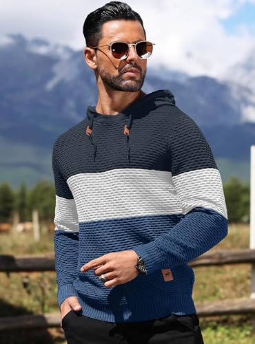 Image of HYPESTFIT Men's Hooded Sweatshirt, Regular Fit, Textured Fabric