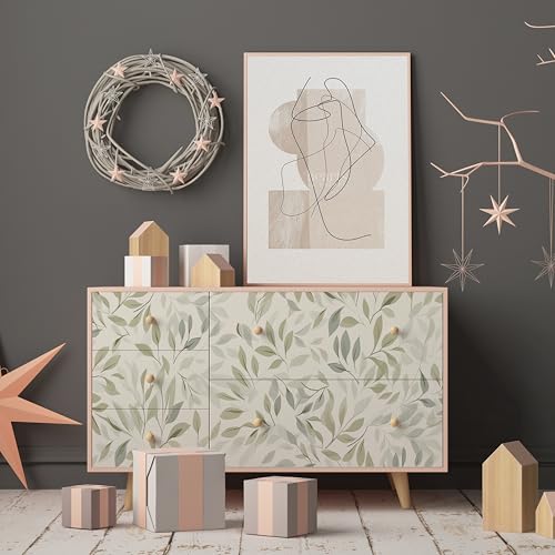 Miniatura 8 de Xupingjiti Papel Pintado Autoadhesivo Con Flores, Hojas De Acuarela Y Flores, Papel De Pared, Lámina Autoadhesiva, Vintage, Lámina Decorativa Para Muebles, Lámina Adhesiva De Vinilo De Pvc