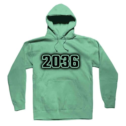 Sweat à capuche unisexe 2036 vert menthe - Hoodie casual confortable