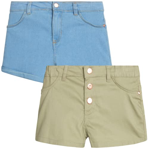 Vince Camuto Girls' Stretch Twill Shorts Two Pack #TOP27