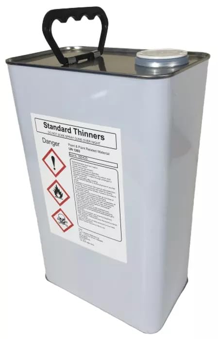 Standard 5 Litre Paint Thinner Fast-Drying Solvent for Thinning Paints Cleaning Brushes & Equipment Ideal for Automotive Industrial & DIY Applications