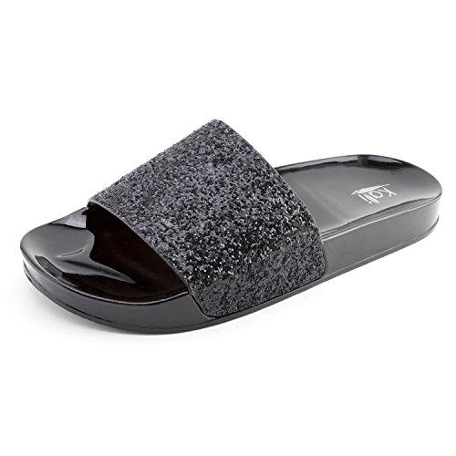 Slides Kali Womens Sparkle Glitter Slip On Sandals Space Shoes