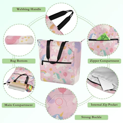 Bolsas de mano de unicornios arcoíris para llevar la magia a la escuela 5