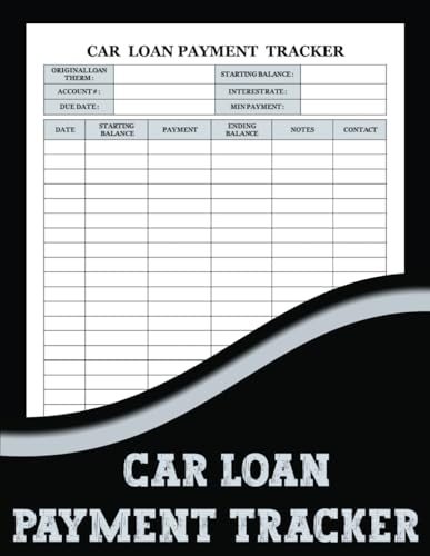 Car Loan Payment Tracker: Stay on top of your car loan payments with this tracker. Easily monitor due dates, amounts, interest rates, and balances in one place.