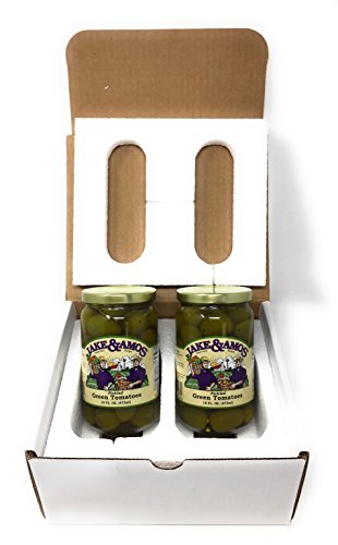 Jake & Amos - Pickled Green Tomatoes / 2 - 16 Oz. Jars #TOP2