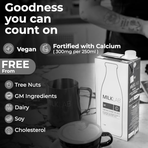 Image of MILKLAB Oat Barista Milk 1L | Made with Australian Oats | Plant-Based Milk for Cafe-Style Coffee at Home | Smooth, Creamy & Frothy | Dairy-Free, Vegan | Contains Gluten