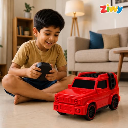 Image of Red Remote Control Car Toy | 2-Way G-Wagon | Smoke, Music & LED Light | Toy Car for Kids | High-Speed RC Car | Toys for Boys & Girls 7-14 Years | Birthday Gift for Kids