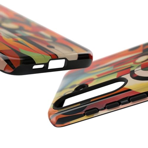 Coque rigide Samsung S24 Plus design abstrait tons chauds premium - 3