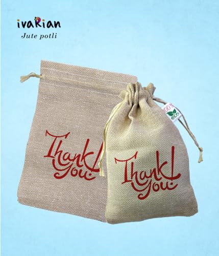 Image of Jute Potli Bag, Diwali Gifting Bag, Return Gifting Bag