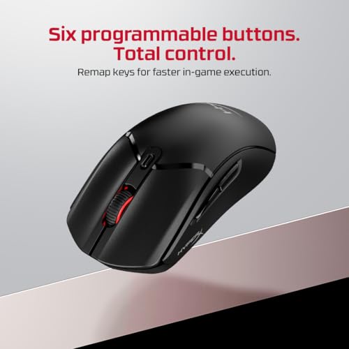 Image of HyperX Pulsefire Haste 2 Core Dual Wireless RGB Gaming Mouse, Up to 12K DPI, HyperX Custom Core Sensor, 70g Lightweight, 100 Hr Battery Life, 1K Hz Polling Rate, 24 Months Warranty - Black [8R2E6AA]