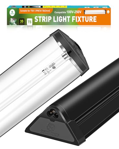 T5 UVA UVB Reptile Light Combo Kit(100V-250V Wide Voltage), Reptile Light Fixture with UVB 10.0 Fluorescent Tube, 39W UVA UVB Lamp Bulb for Bearded Dragon Tortoise - image 8