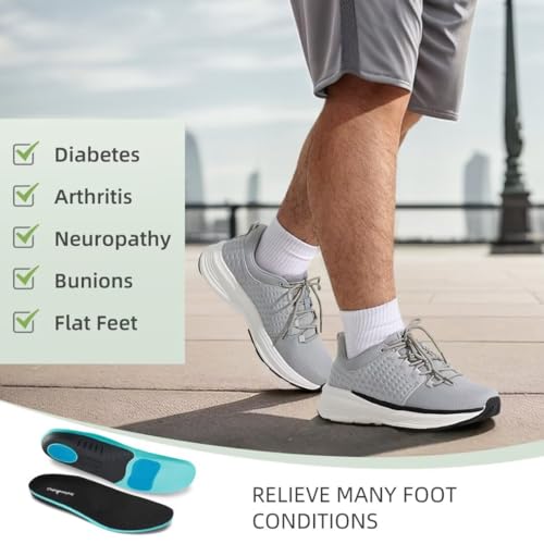 OrthoComfoot Men's Orthopedic Fashion Sneakers with Arch Support: Casual Plantar Fasciitis Walking Shoes for Flat Feet, Comfortable Orthotic Soft Thick Sole Sneakers for Foot and Heel Pain Relief4