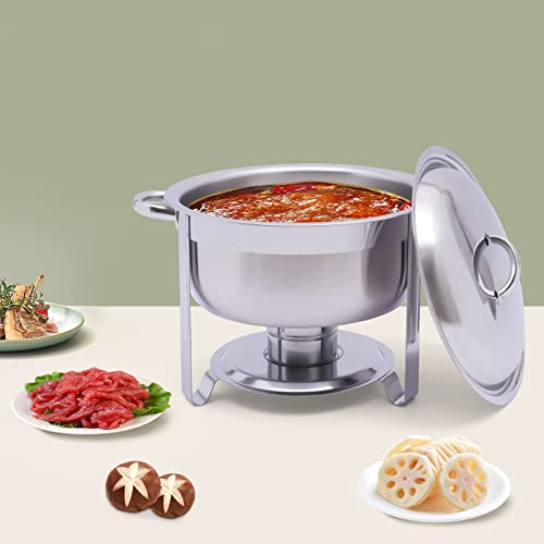 Professional Speisenwärmer | rund | 5 Liter | Chafing Dish | Warmhaltebehälter Edelstahl | Rechaud | Buffetwärmer | Wärmebehälter | für gewerblichen Einsatz – Bild 7