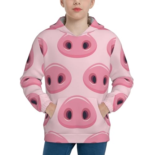 Pig Nose Kid Hoodies Boys Sweatshirts Girls Pullover with Pocket