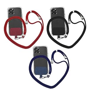 3 stuks universele crossbody nylon patch telefoon lanyards, anti-verloren verstelbare nekriem mode telefoon bedels…