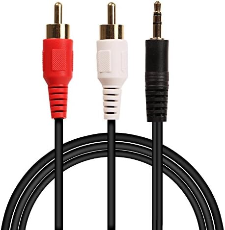 XXMANX 3.5mm Stereo Male to 2RCA Male (Right and Left) RCA Audio Cable Auxiliary Stereo Y Splitter Cable (15FT/5M)