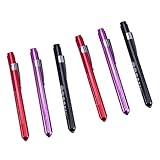 Kisangel 6 Stück LED Stiftlampe Weiß und Gelb Langlebige Wiederverwendbare Taschenlampe Schalter...