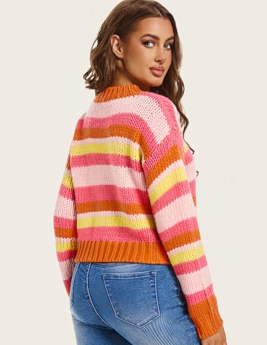 Image of Madewell Women's Cropped Knit Pullover Sweater, Orange (US, Alpha, X-Small, Small, Regular, Regular, Orange)