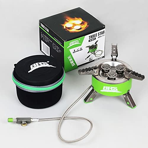 ONTOMYO 4200W Portable Camping Gas Stove Outdoor Folding Gas Stove Hiking Picnic Foldable Cooking Gas Stove Furnace Split Wilderness Self-driving Windproof Stove With a Storage Bag (BRS-73) - Image 5