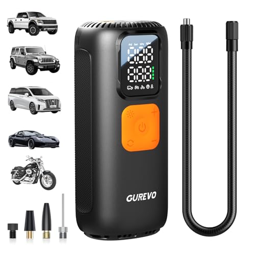 Tire Inflator Portable Air Compressor, 160 PSI Digital Tire Pump with Auto Shut-Off – Car, Truck, Motorcycle, Bicycle & Sports Ball Air Pump