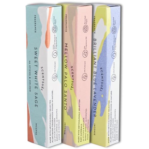 Nippon Kodo Scentsual Räucherstäbchen Set mit Halter - Lavendel, Weißer