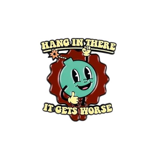 It Gets Worse Enamel Pin, Funny Dark Humor Brooch Badges, Funny Sarcasm Sarcastic Meme Lapel Badge, Retro Cartoon Bomb Brooch, Ironic Quote Sayings Gift, Dark Joke Humor Decorative Jewelry Accessories For Backpack Bag Jacket