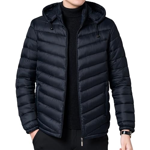 Veste d'hiver légère imperméable zippée et pliable homme