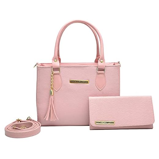 Bolsa Feminina Com Carteira Em Couro Ecologico (rosa)