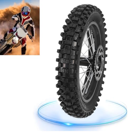 14 pouces roue arrière jante ensemble de pneus 90/100-14 3.00-14 pneus chambre à air 14 pouces arrière 15mm essieu jante avec rotor de frein et 420 41t pignon pour 110CC hors route Apoll