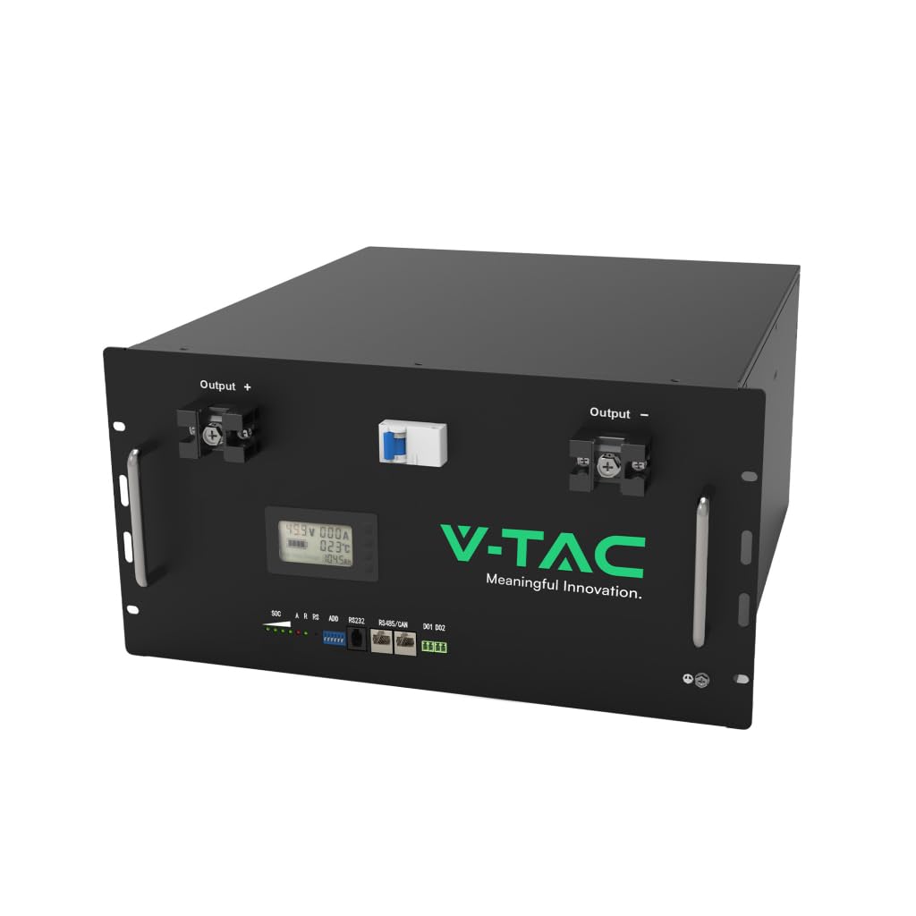 Batería de almacenamiento para fotovoltaica, litio ferrofosfato LiFePO4, BMS integrado CEI 0-21, garantía 10 años (9,6 kWh 48 V 200 Ah)