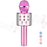 Regalo Niña 4-14 Años,Karaoke Con Microfono Inalambrico Juguetes Niña 4-14 Años Halloween Regalos Regalos Niñas 8 9 10 Años Originales Microfono Niña La Noche Buena Regalo de Cumpleaños Niña 5 6 7Años