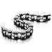COOLSTEELANDBEYOND Bike Chain Bracelet for Men, Black and Silver Stainless Steel Motorcycle Link Biker Chain with Clasp
