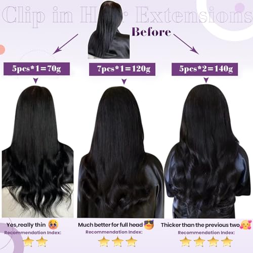 Laavoo Clip In Hair Extensions Real Human Hair Ombre Real Hair Extensions Clip Ins Human Hair Light Brown Ombre Ash Blonde Mix Platinum Blonde Clip In Hair Extensions Human Hair 18 Inch 5Pcs/80G thumb #4